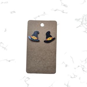 Black Witch Hat Earrings